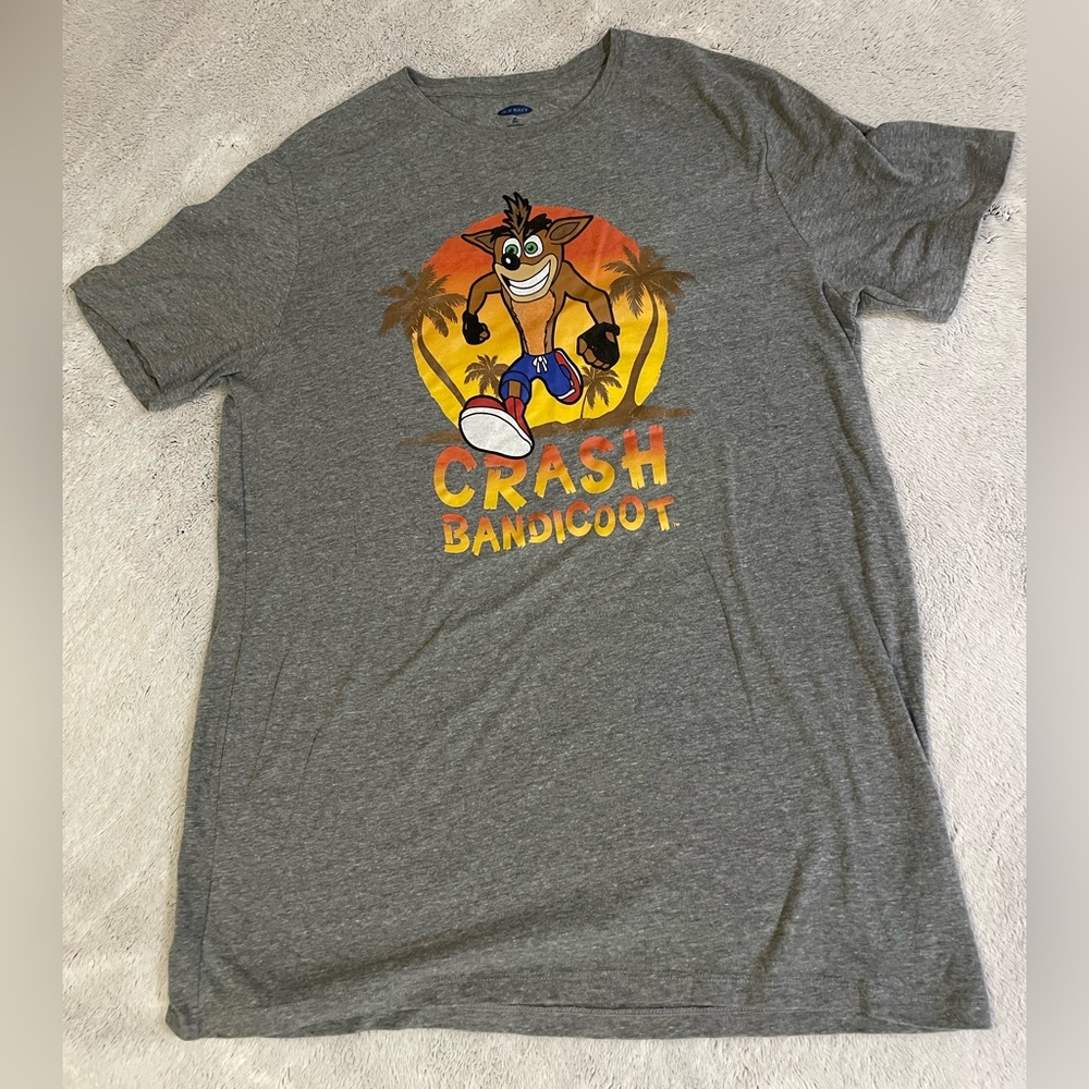 Crash Bandicoot Men’s Graphic Crewneck Tee Shirt | XL Tall | Old Navy